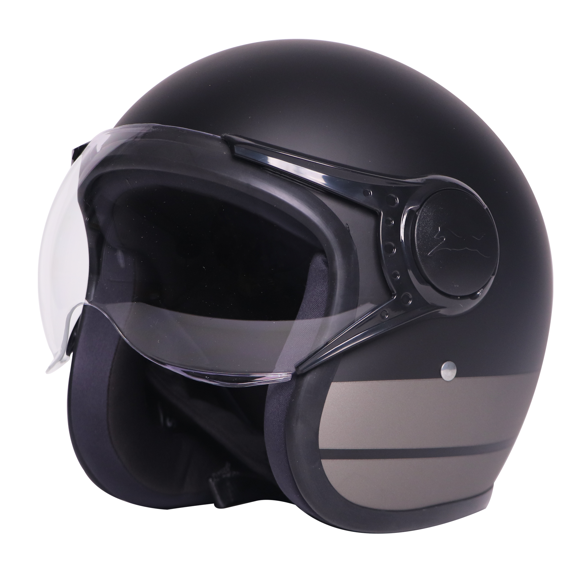 TVS J110 Half Face Helmet, Titanium Grey Matte